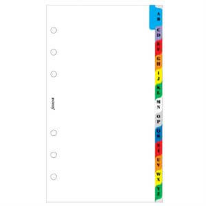 Filofax Personal Diary Colour A-Z Letter Index Refill